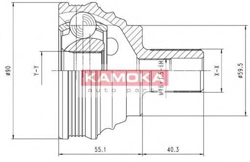 ШРУС зовнішній передній 7338 Kamoka