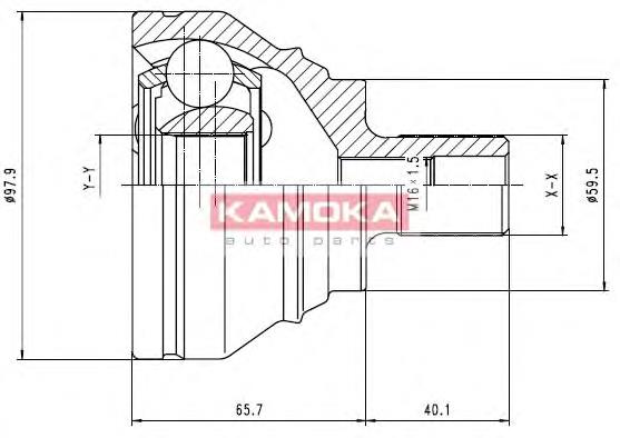 ШРУС зовнішній передній 7274 Kamoka