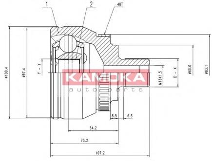 Граната колісна Kamoka 7268 ціна, від 29.41 USD