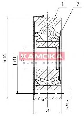 8096 Kamoka ШРКШ внутрішній, передній, правий