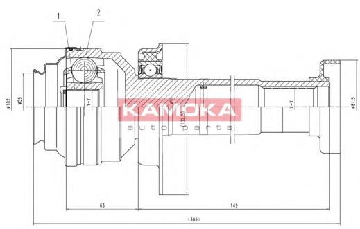 8711 Kamoka ШРКШ внутрішній, передній, правий