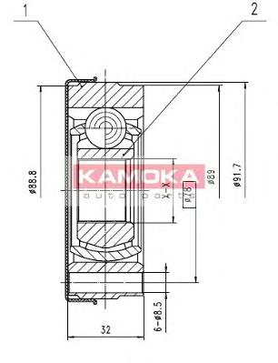 Граната внутрішня ліва 8010 Kamoka