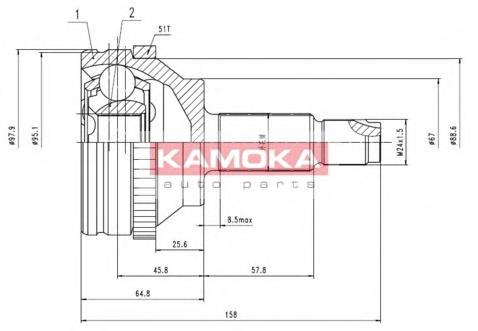 7088 Kamoka Граната зовнішня