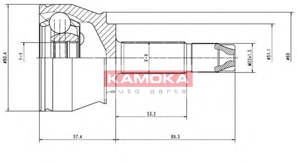 ШРУС зовнішній Kamoka 7136