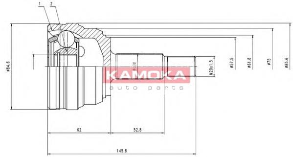 ШРУС зовнішній Kamoka 6612