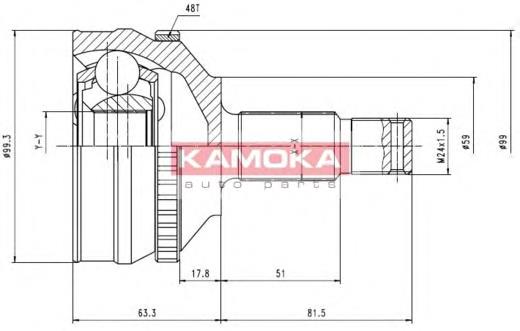ШРУС зовнішній Kamoka 6576
