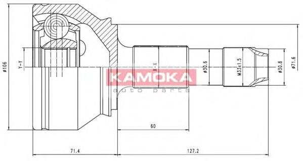 ШРУС зовнішній передній 6501 Kamoka