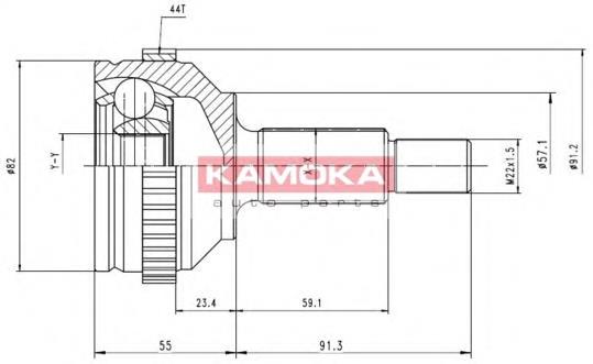 ШРУС зовнішній передній 6714 Kamoka