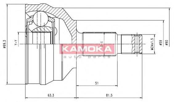 ШРУС зовнішній передній 6698 Kamoka