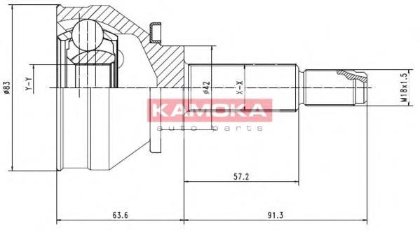 ШРУС зовнішній Kamoka 6640