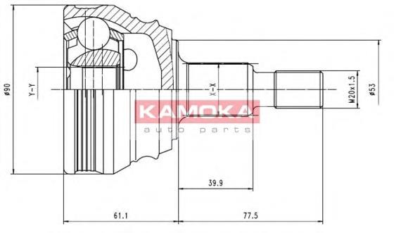 Купити 6680 Kamoka Шарнір приводу зовнішній