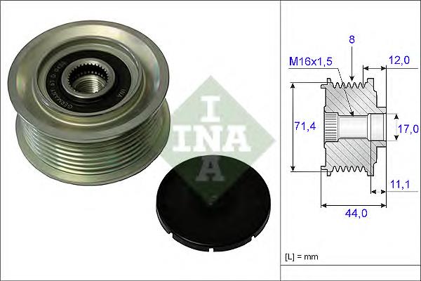 Інерційний шків INA 535005510 ціна, від 20.94 USD