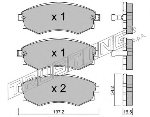 Колодки гальмівні передні, дискові 5340 Trusting