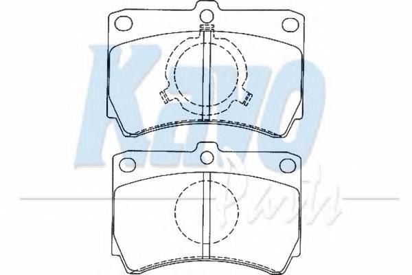 Колодки гальмівні передні, дискові BP4549 Kavo Parts