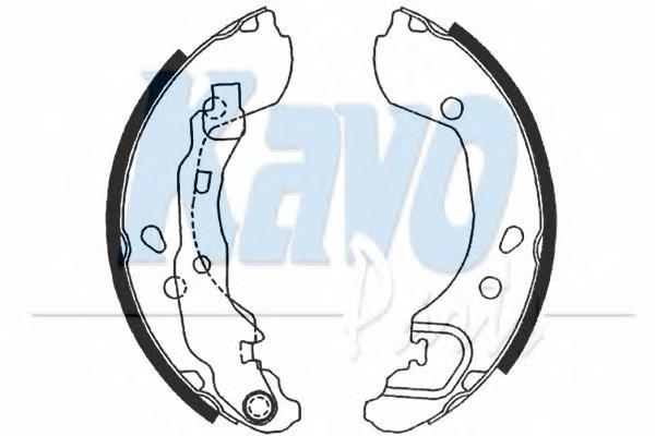 Колодки гальмові задні, барабанні BS7420 Kavo Parts