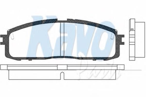 BP9048 Kavo Parts колодки гальмові задні, дискові