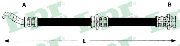 Шланг гальмівний передній LPR 6T47647 ціна, від 14.89 USD