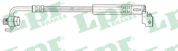 Шланг гальмівний передній, лівий LPR 6T46853 ціна, від 14.80 USD