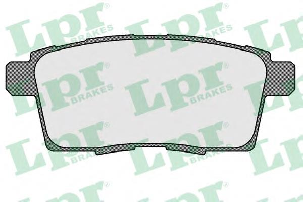 05P1572 LPR Колодки гальмівні задні, дискові
