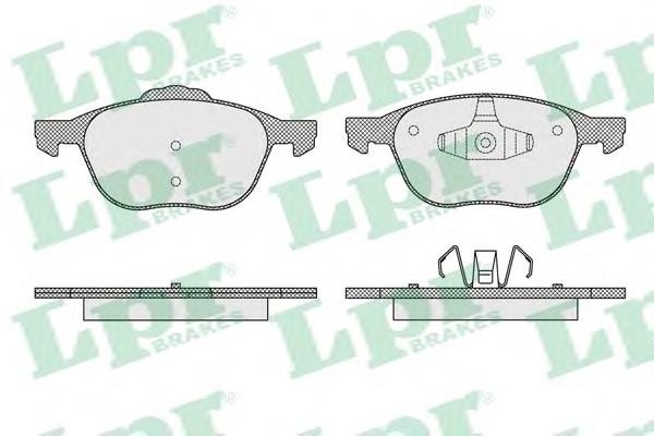 Передні тормозні колодки 05P1627 LPR