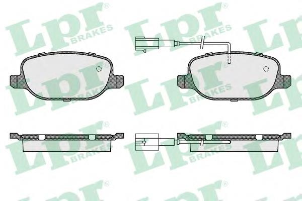 Колодки гальмові задні, дискові 05P1659 LPR