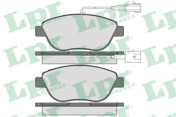 Передні тормозні колодки 05P1657 LPR