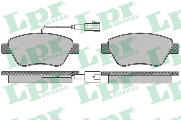 Передні тормозні колодки 05P1656 LPR
