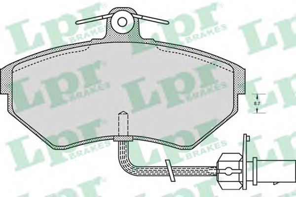 Передні тормозні колодки 05P979 LPR