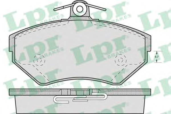 Передні тормозні колодки 05P719 LPR
