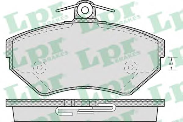 Купити 05P718 LPR Колодки гальмівні передні, дискові