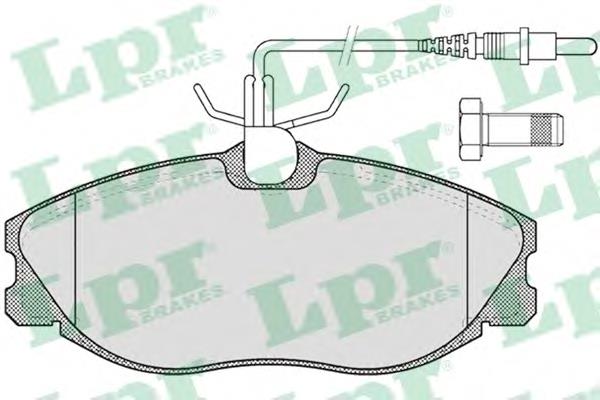 Передні тормозні колодки 05P620 LPR