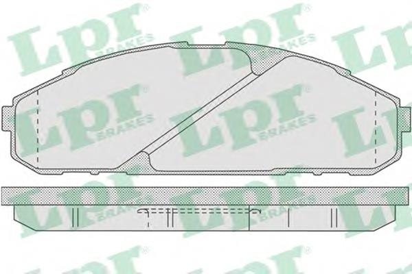 Колодки гальмівні передні, дискові 05P844 LPR