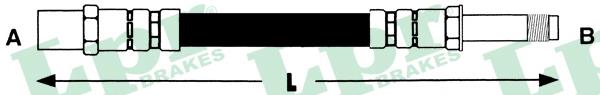 Шланг гальмівний передній LPR 6T46343