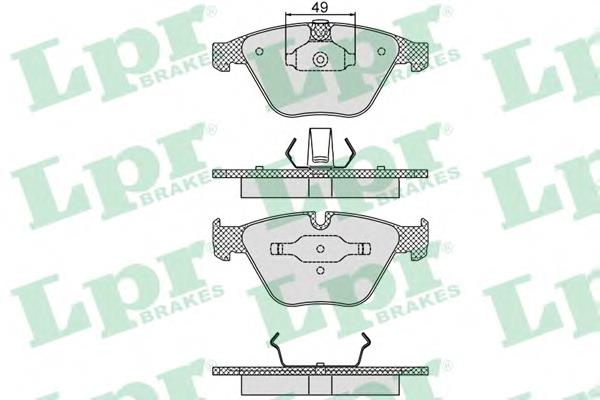 Передні тормозні колодки 05P1193 LPR