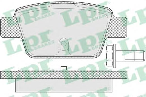 05P1269 LPR Колодки гальмівні задні, дискові