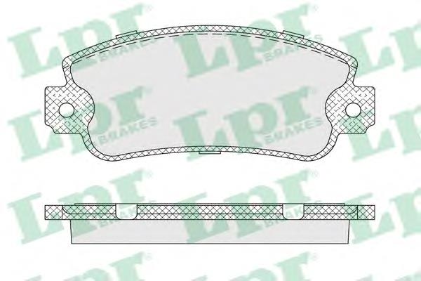 Передні тормозні колодки 05P007 LPR
