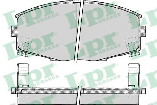 Колодки гальмівні передні, дискові 05P065 LPR