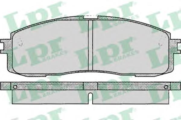 Колодки гальмові задні, дискові 05P066 LPR