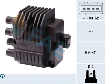 Котушка запалювання FAE 80210 ціна, від 37.76 USD
