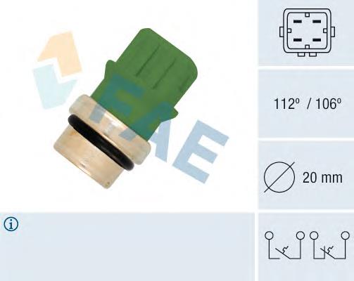 Термодатчик охолоджуючої рідини FAE 35590 ціна, від 7.92 USD