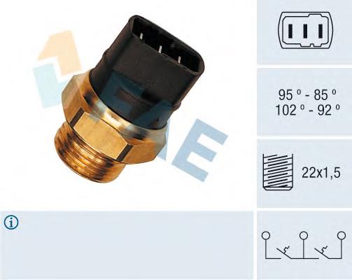 Датчик включення вентилятора радіатора FAE 37820