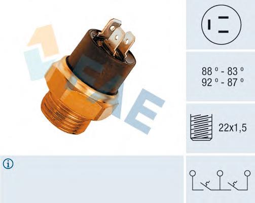 Датчик включення вентилятора радіатора VALEO 819770