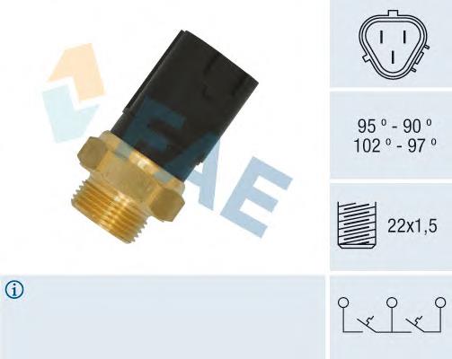 Датчик включення вентилятора радіатора FAE 38185
