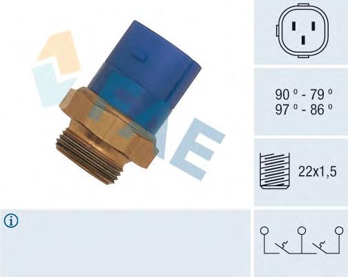 Датчик включення вентилятора радіатора FAE 38170