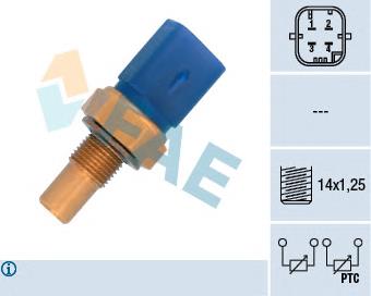 Купити 33791 FAE Датчик температури охолоджуючої рідини