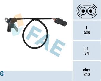 Купити 79024 FAE Датчик положення (оборотів) коленвалу