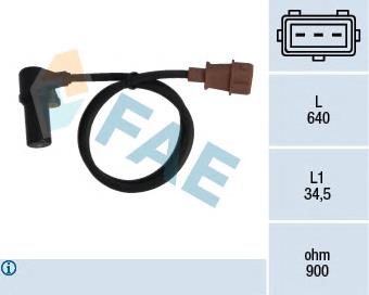 Датчик положення (оборотів) коленвалу 79076 FAE