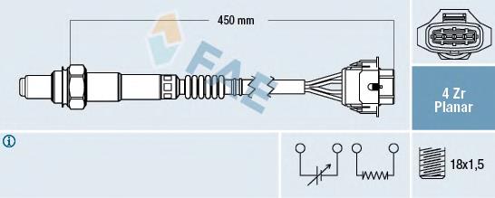 77209 FAE Лямбдазонд, датчик кисню до каталізатора