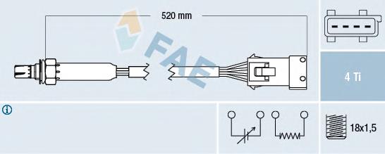 Лямбда датчик кисню FAE 77188 ціна, від 126.38 USD