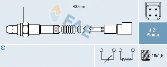 Лямбда датчик кисню FAE 77244 ціна, від 43.38 USD
